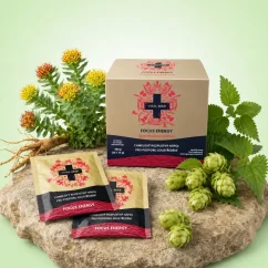 VITAL BEER - Focus Energy, rozpustný nápoj, 30 sáčků × 15 g